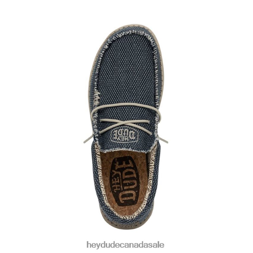 Men Wally Braided Hey Dude Blue Night Shoes 0D6J4L371
