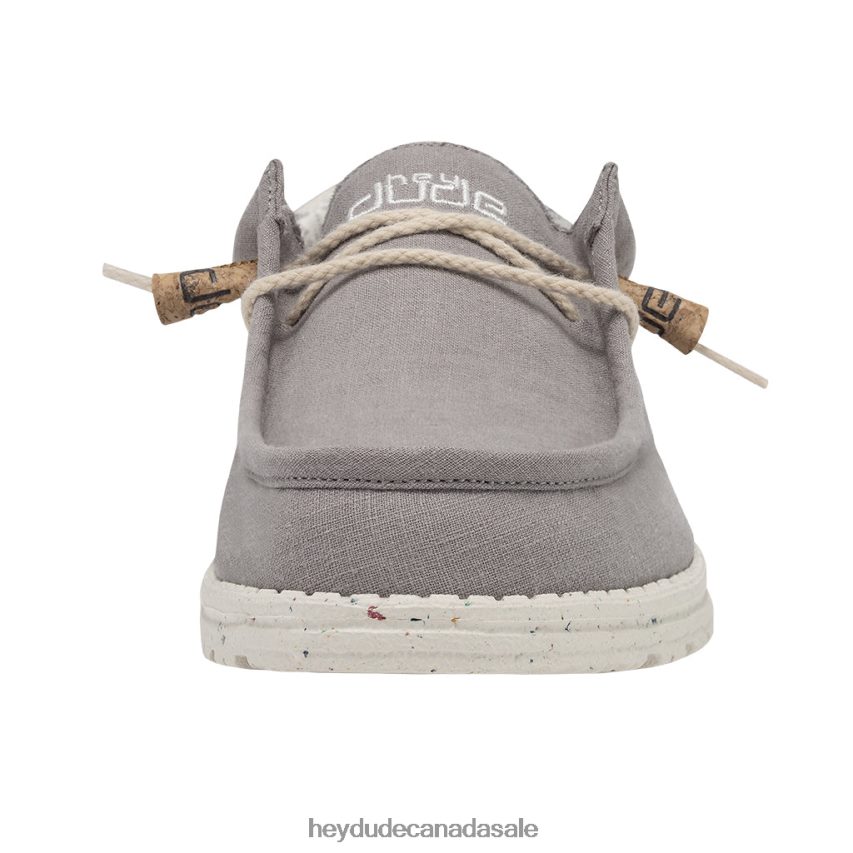 Men Wally Break Stitch Hey Dude Grey Shoes 0D6J4L358
