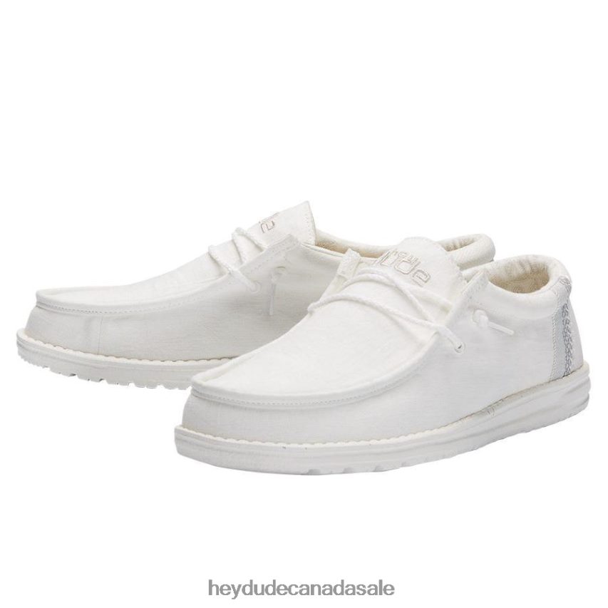 Men Wally Break Stitch Hey Dude White Shoes 0D6J4L357