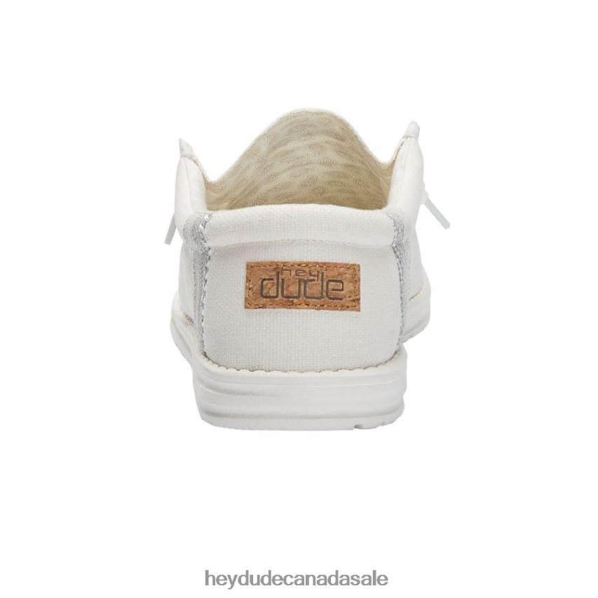 Men Wally Break Stitch Hey Dude White Shoes 0D6J4L357