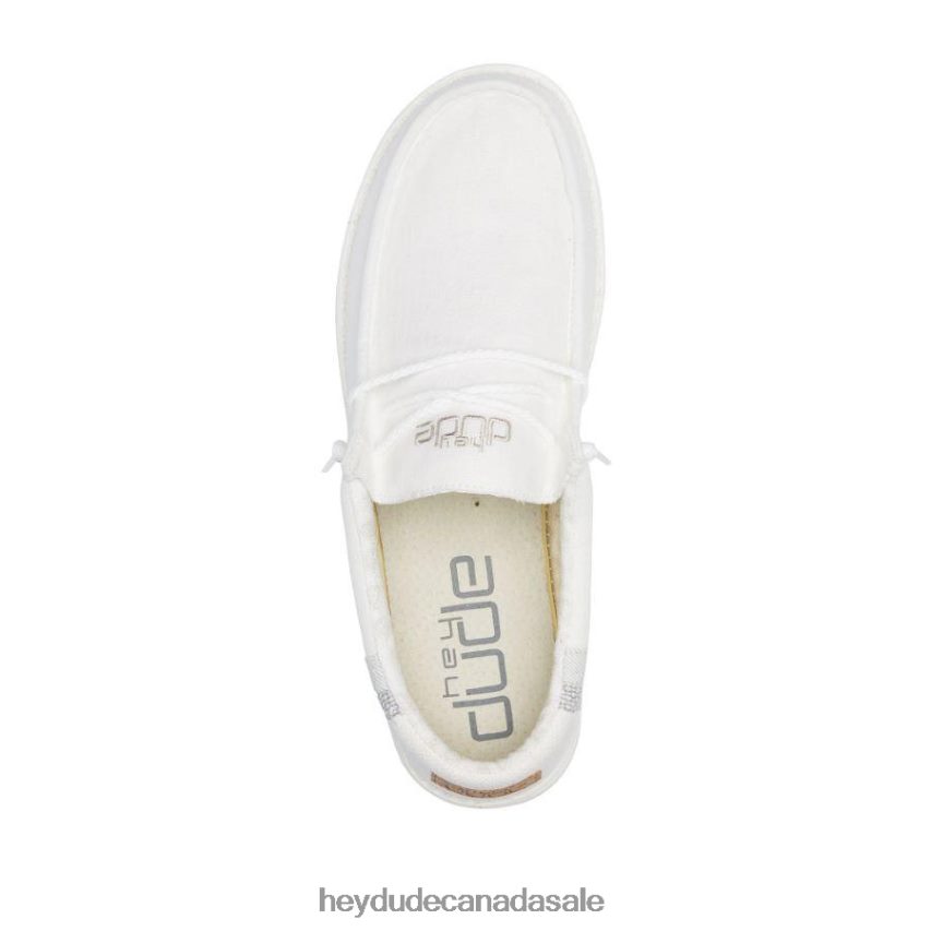 Men Wally Break Stitch Hey Dude White Shoes 0D6J4L357