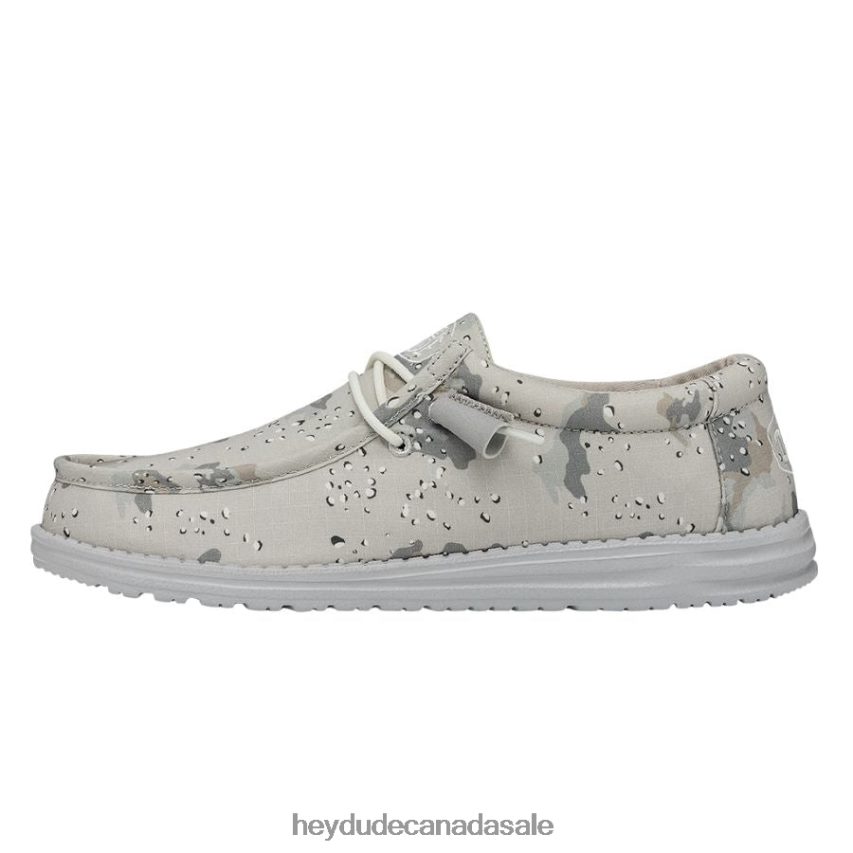 Men Wally Camouflage Hey Dude Greyscale Desert Camo Shoes 0D6J4L432