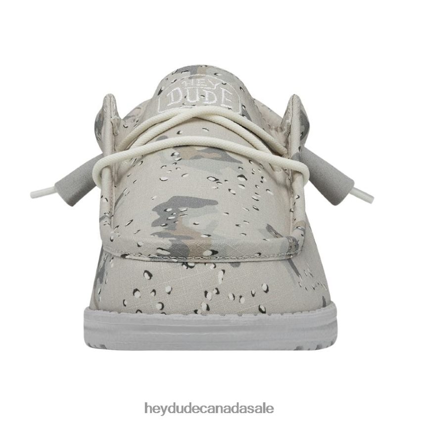 Men Wally Camouflage Hey Dude Greyscale Desert Camo Shoes 0D6J4L432