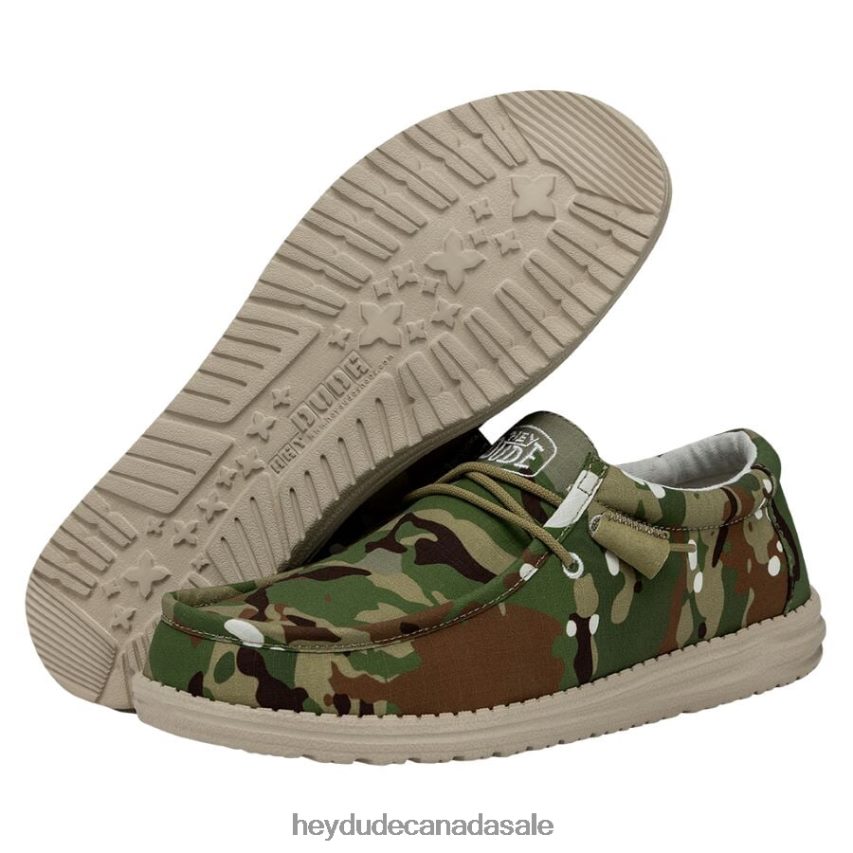 Men Wally Camouflage Hey Dude Multi Camo Shoes 0D6J4L431
