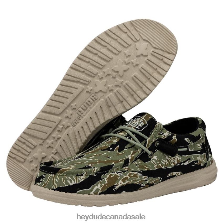 Men Wally Camouflage Hey Dude Tiger Stripe Camo Shoes 0D6J4L476