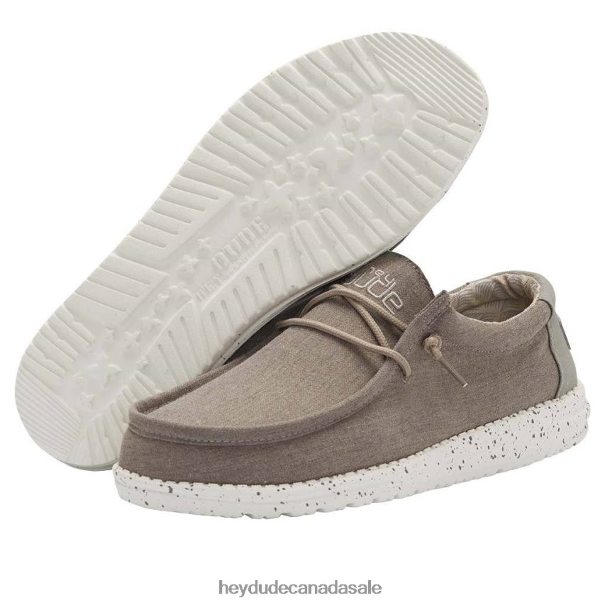 Men Wally Chambray Hey Dude Sepia Brown Shoes 0D6J4L463