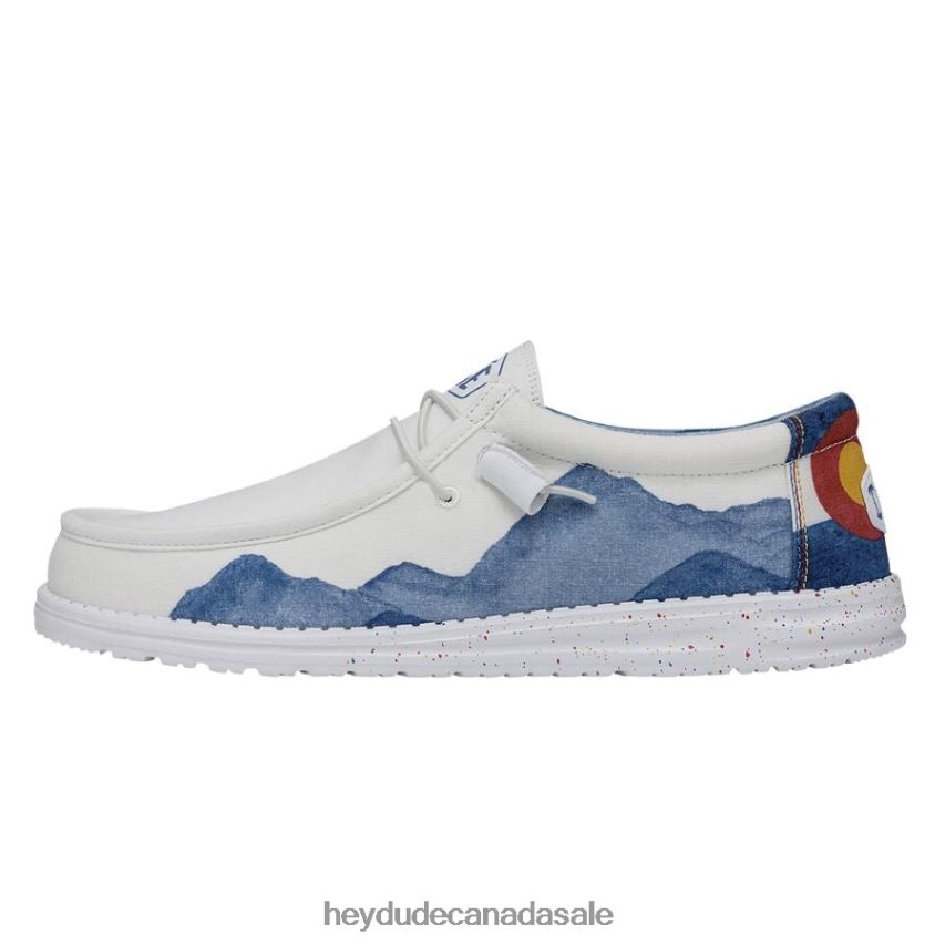 Men Wally Colorado Watercolor Hey Dude White Shoes 0D6J4L368