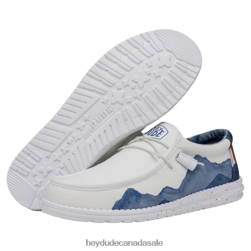 Men Wally Colorado Watercolor Hey Dude White Shoes 0D6J4L368