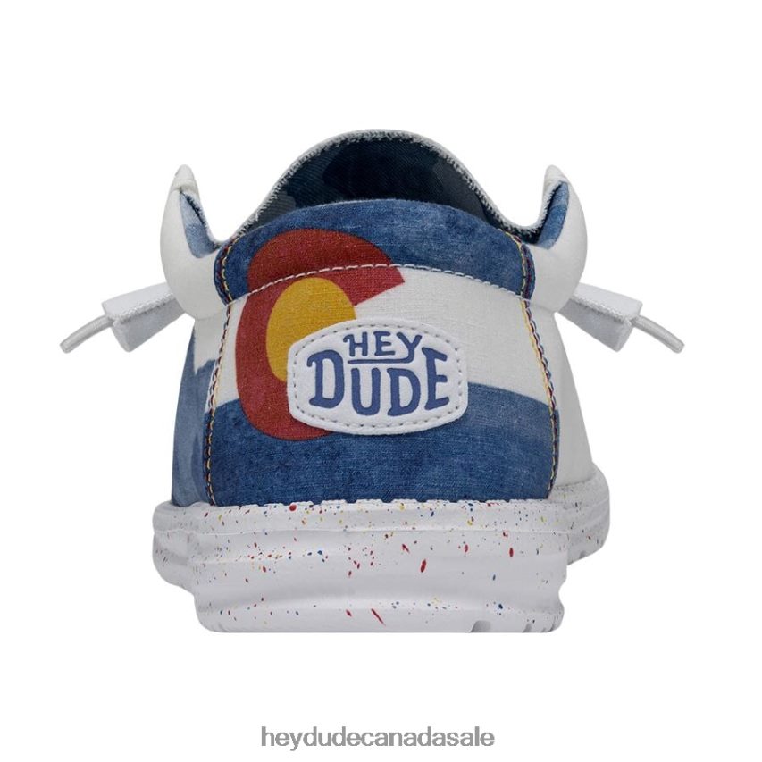 Men Wally Colorado Watercolor Hey Dude White Shoes 0D6J4L368