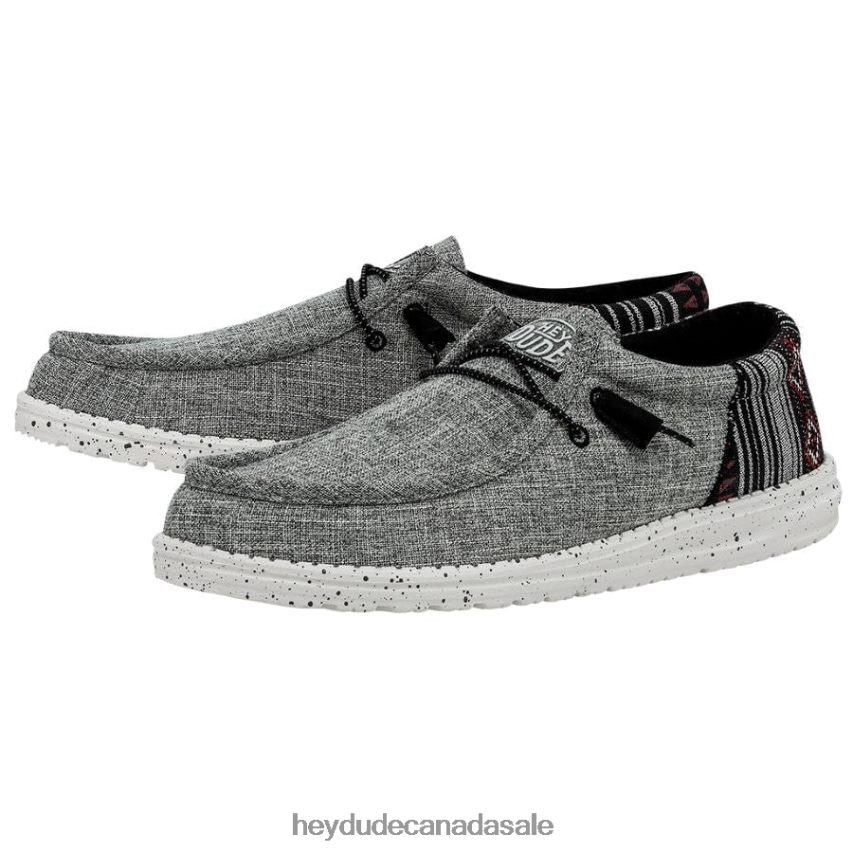 Men Wally Funk Hey Dude Jacquard Black Aztec Shoes 0D6J4L450