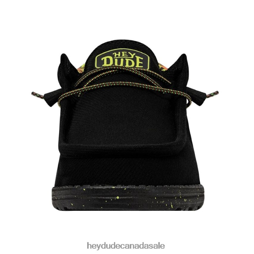 Men Wally Funk Hey Dude Neon Black Shoes 0D6J4L453