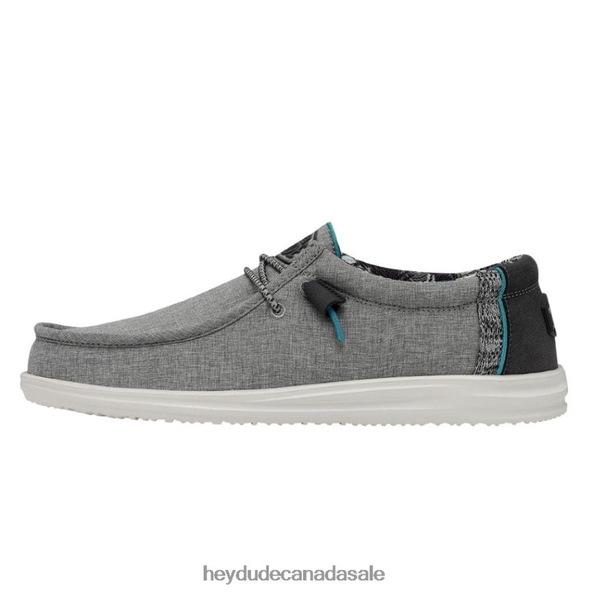 Men Wally H2O Hey Dude Graphite Shoes 0D6J4L408