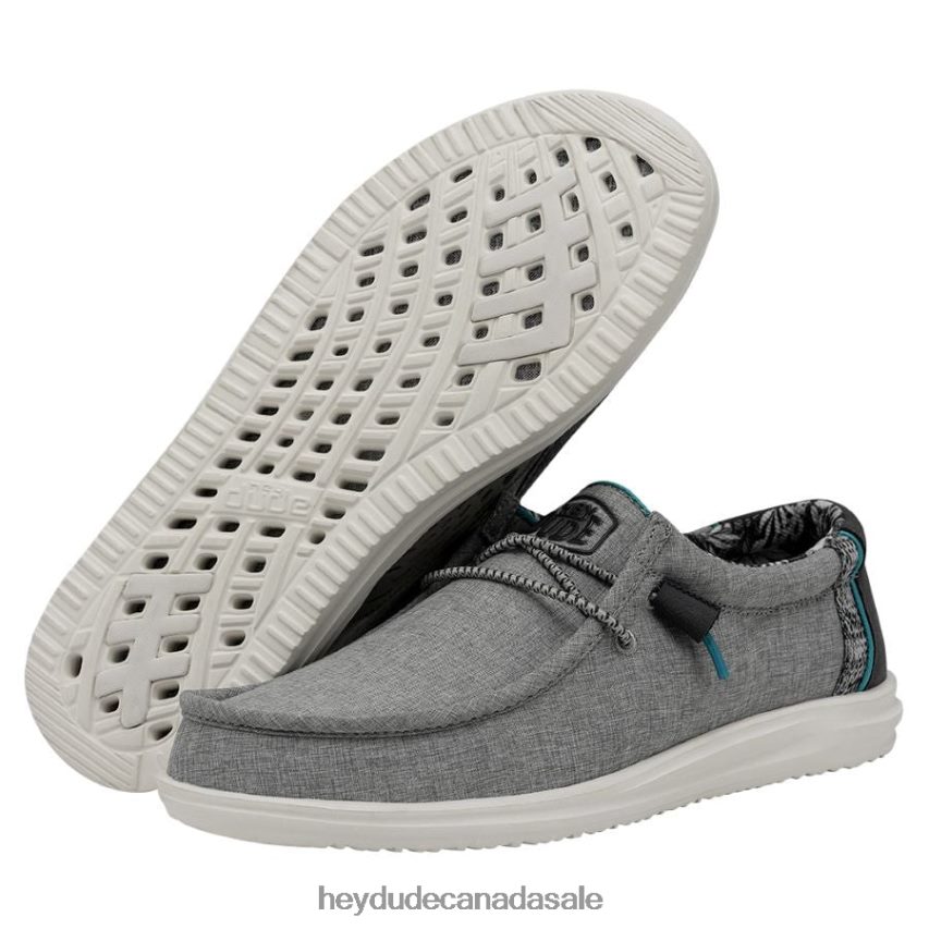 Men Wally H2O Hey Dude Graphite Shoes 0D6J4L408