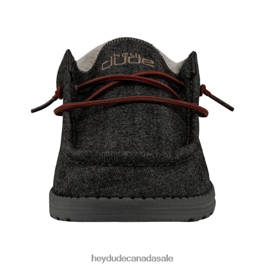 Men Wally Hey Dude Black Shell Shoes 0D6J4L397