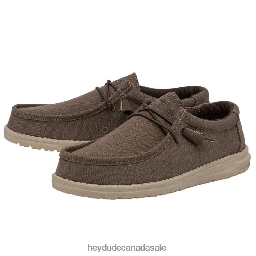 Men Wally Hey Dude Chocolate Shoes 0D6J4L399