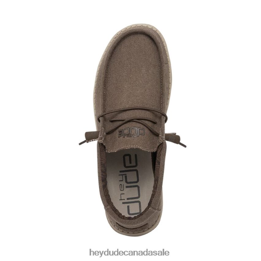 Men Wally Hey Dude Chocolate Shoes 0D6J4L399