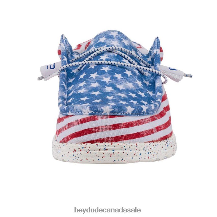 Men Wally Hey Dude Stars and Stripes Shoes 0D6J4L396