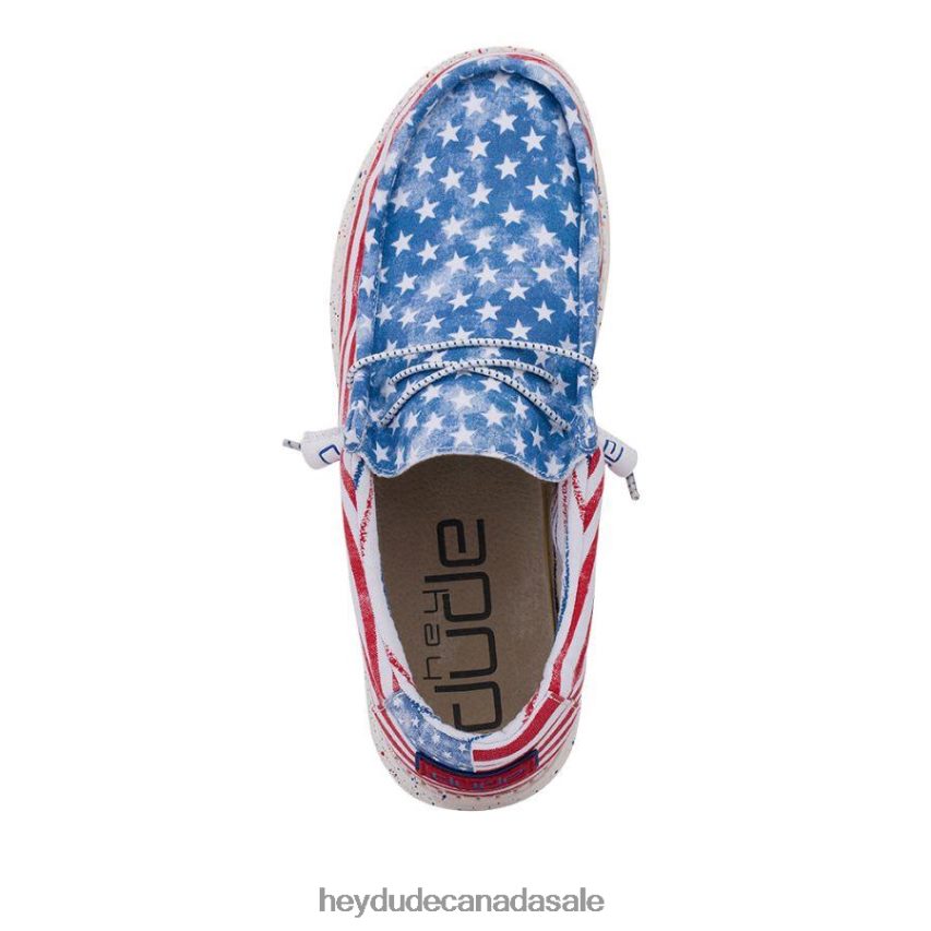 Men Wally Hey Dude Stars and Stripes Shoes 0D6J4L396