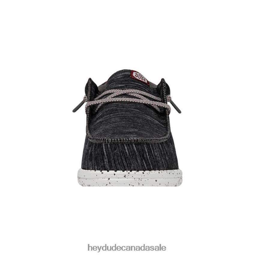 Men Wally Jersey Hey Dude Black Shoes 0D6J4L348