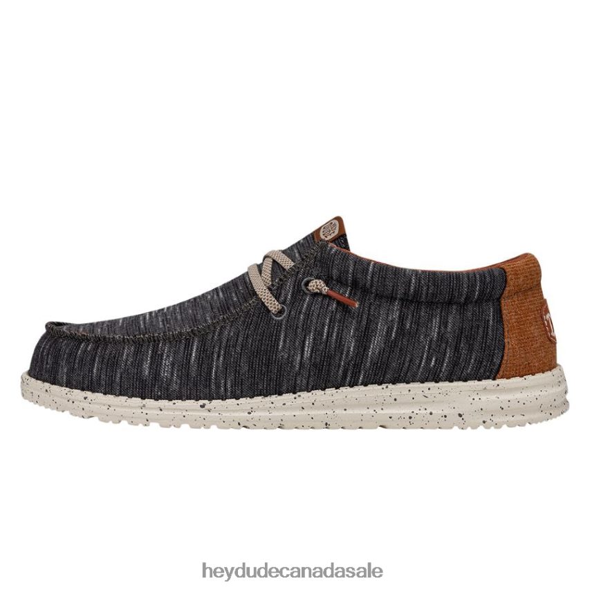 Men Wally Jersey Hey Dude Charcoal Shoes 0D6J4L347