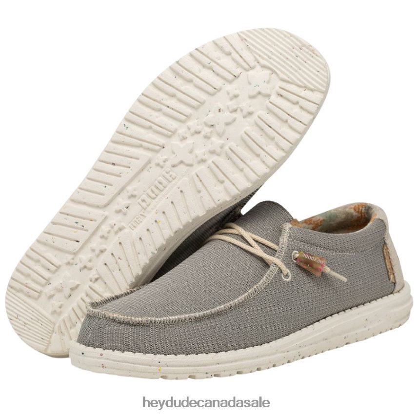 Men Wally Knit Hey Dude Cobblestone Shoes 0D6J4L465