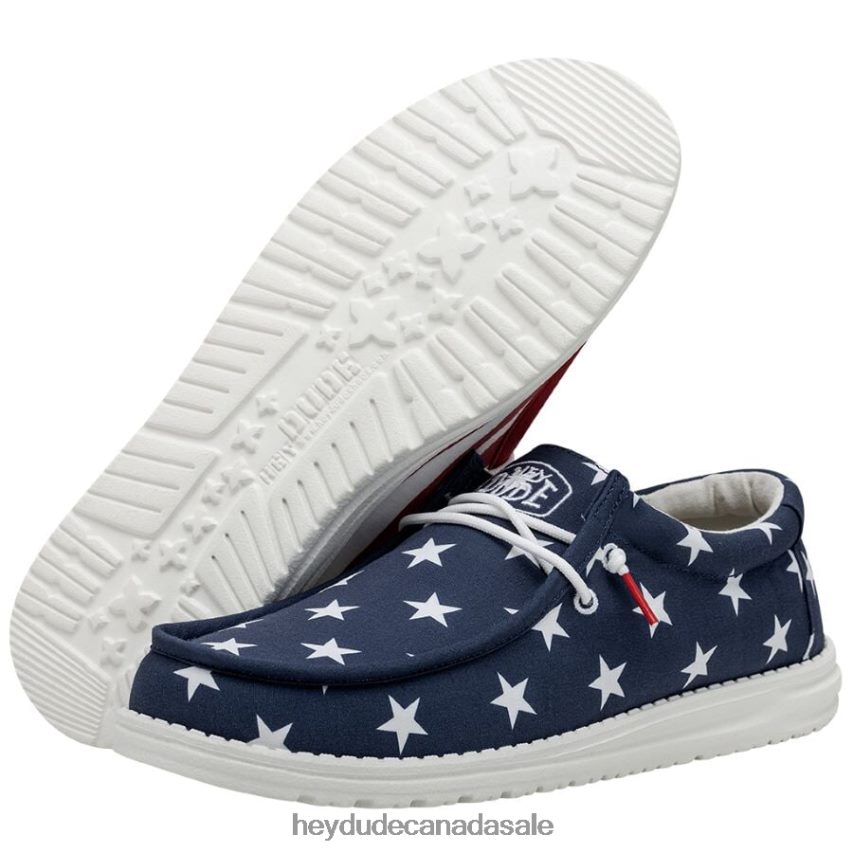 Men Wally Patriotic Hey Dude American Flag Shoes 0D6J4L294