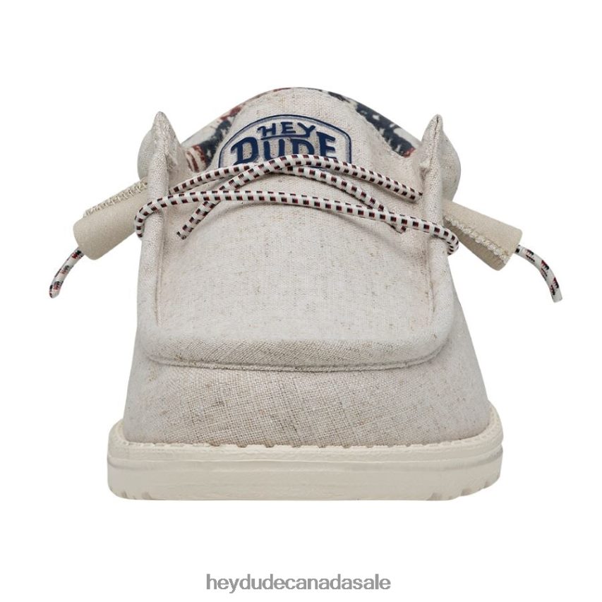 Men Wally Patriotic Hey Dude Off White Patriotic Shoes 0D6J4L293
