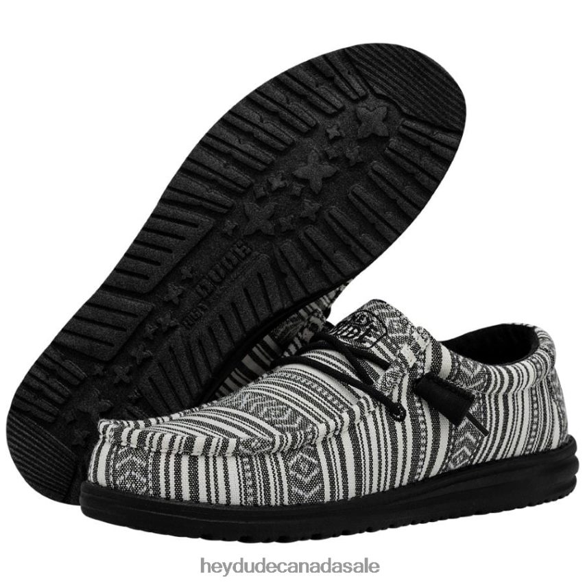 Men Wally Serape Hey Dude Black Gravel Shoes 0D6J4L436