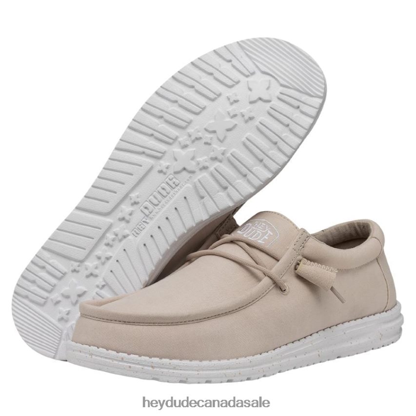 Men Wally Slub Canvas Hey Dude Natural Shoes 0D6J4L424