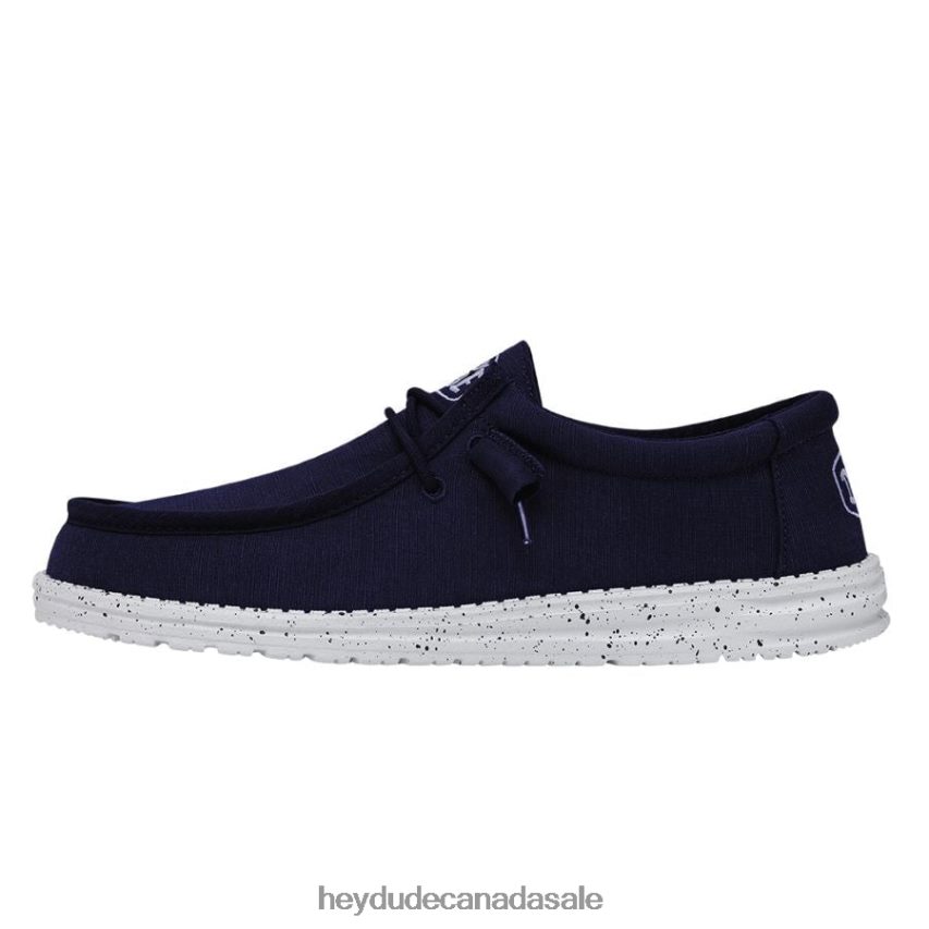Men Wally Slub Canvas Hey Dude Navy Shoes 0D6J4L420