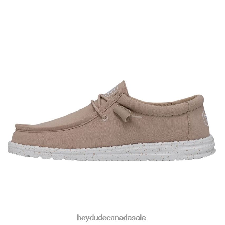 Men Wally Slub Canvas Hey Dude Tan Shoes 0D6J4L421