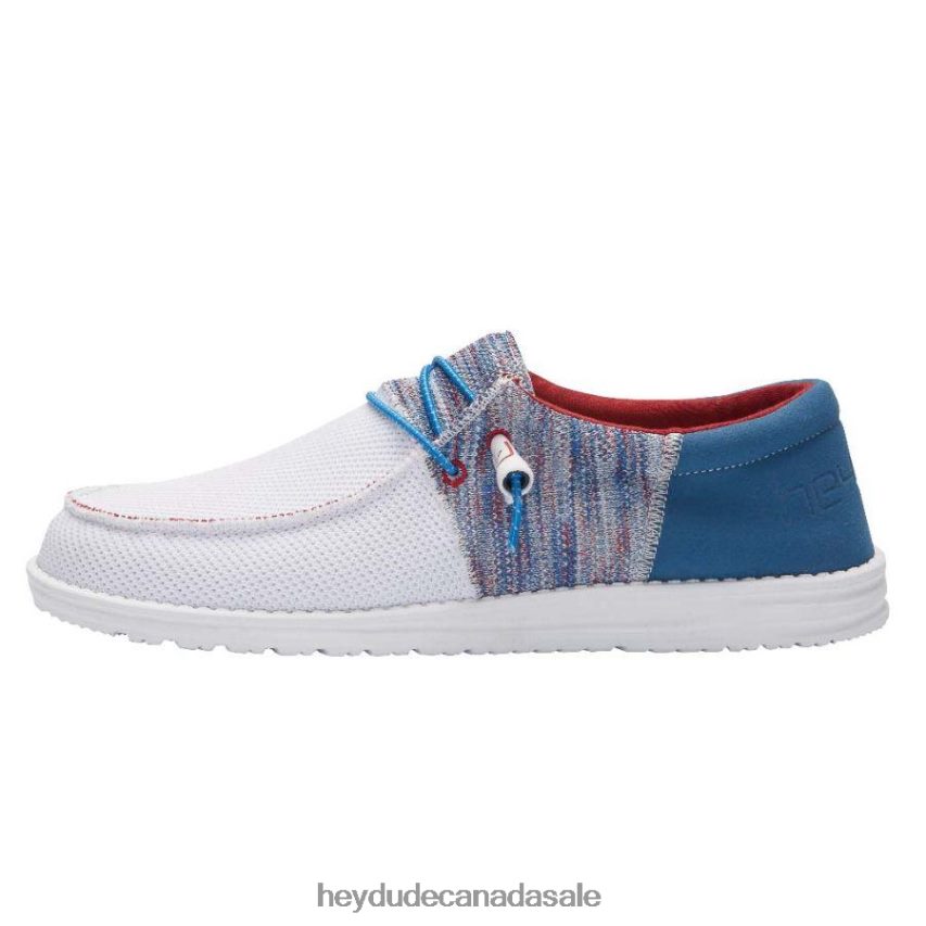 Men Wally Sox Funk Hey Dude Blue Red Shoes 0D6J4L392