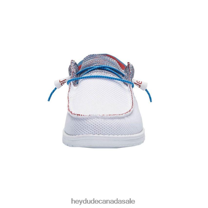 Men Wally Sox Funk Hey Dude Blue Red Shoes 0D6J4L392