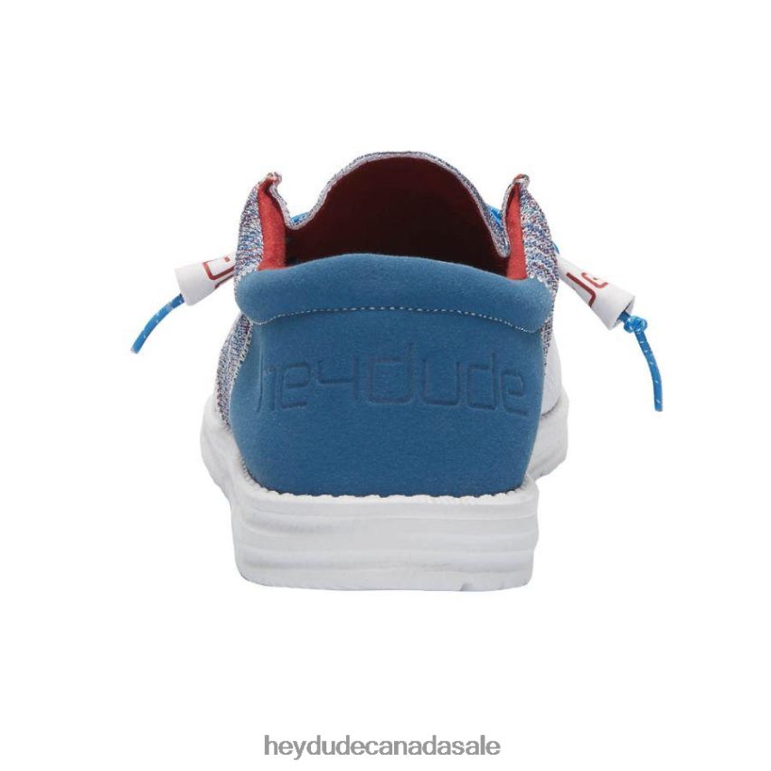 Men Wally Sox Funk Hey Dude Blue Red Shoes 0D6J4L392