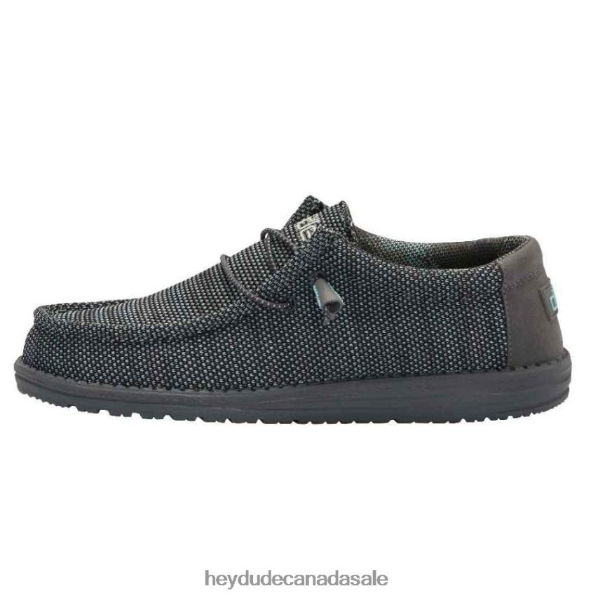 Men Wally Sox Hey Dude Asphalt Azur Shoes 0D6J4L346