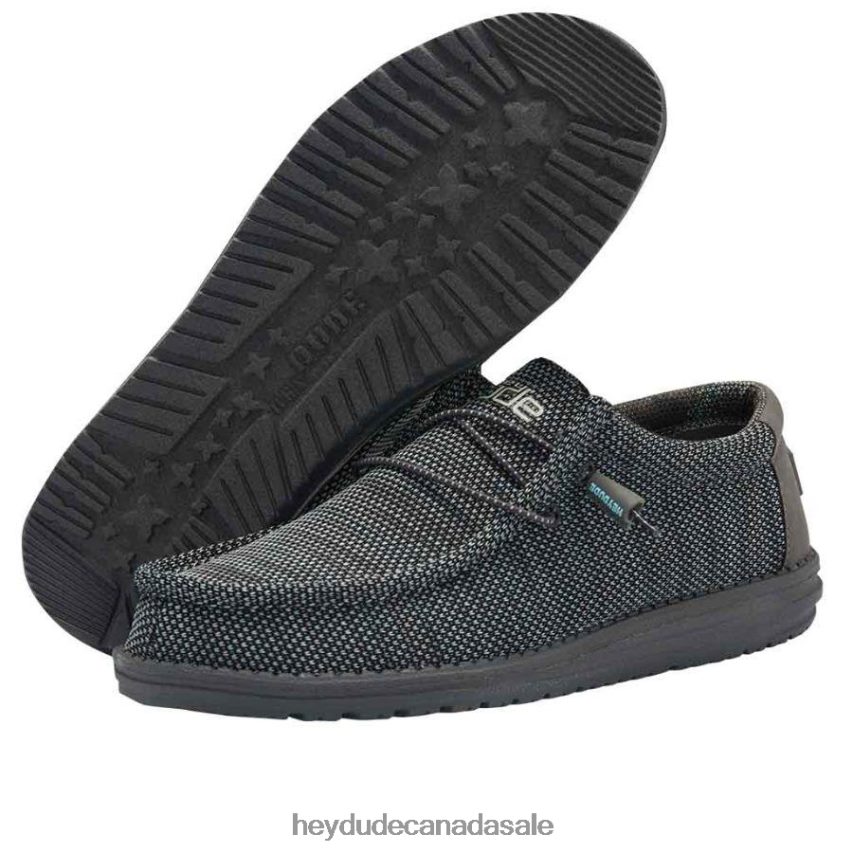 Men Wally Sox Hey Dude Asphalt Azur Shoes 0D6J4L346