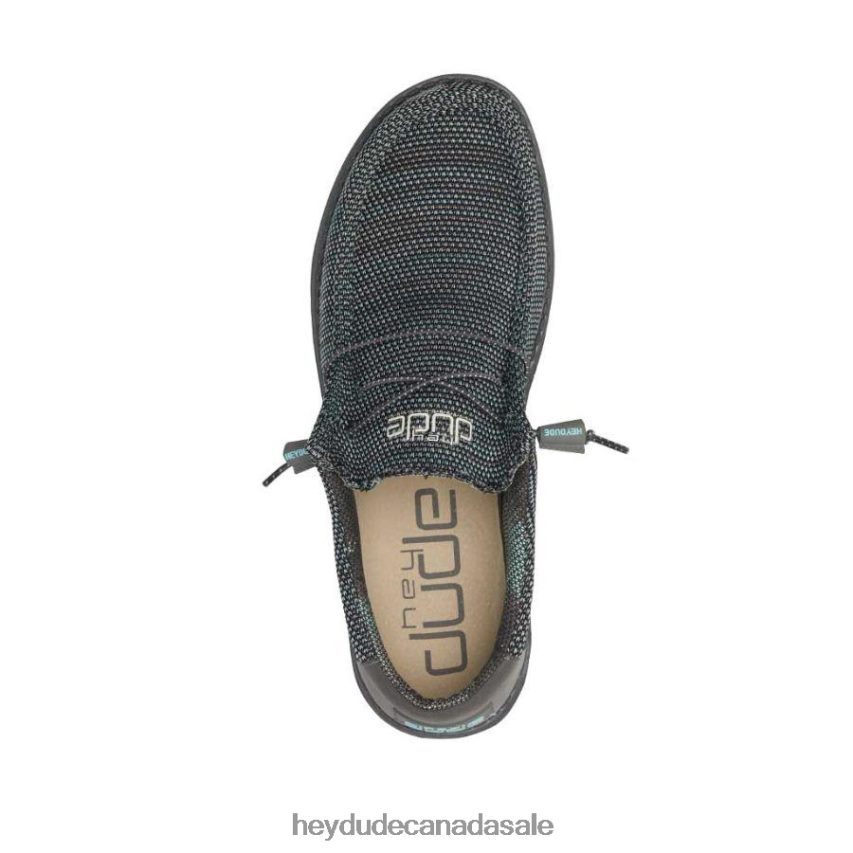 Men Wally Sox Hey Dude Asphalt Azur Shoes 0D6J4L346