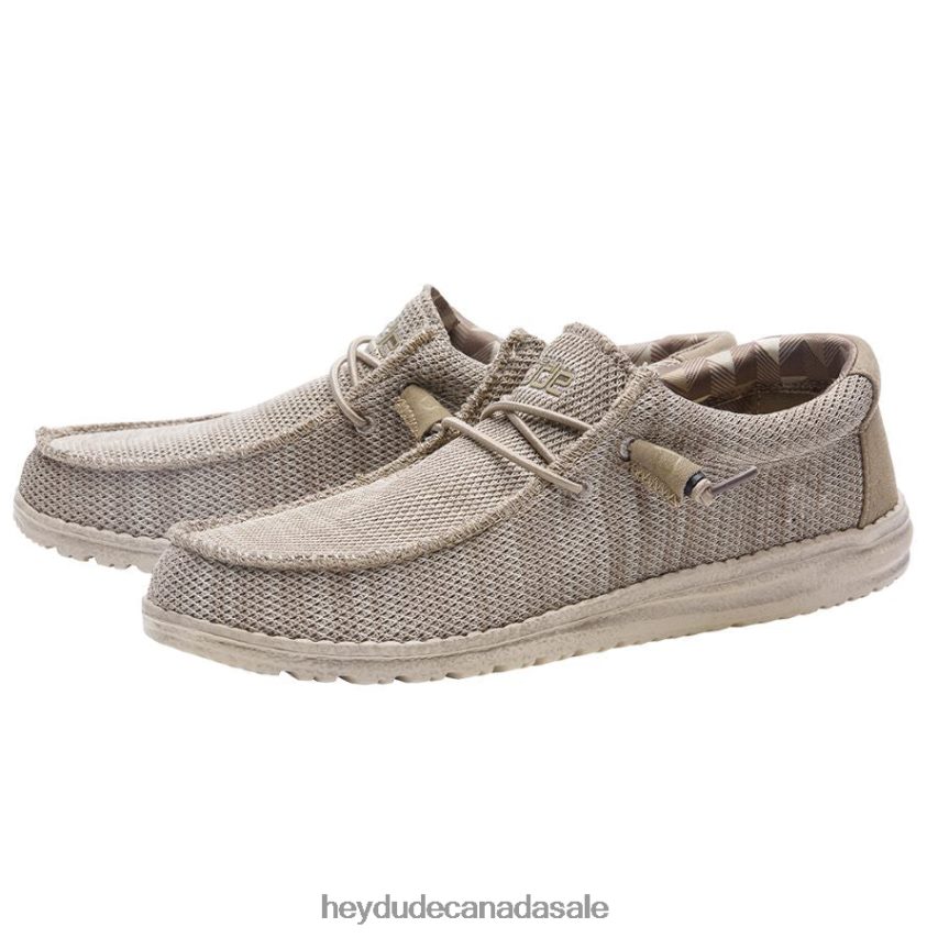 Men Wally Sox Hey Dude Beige Shoes 0D6J4L334