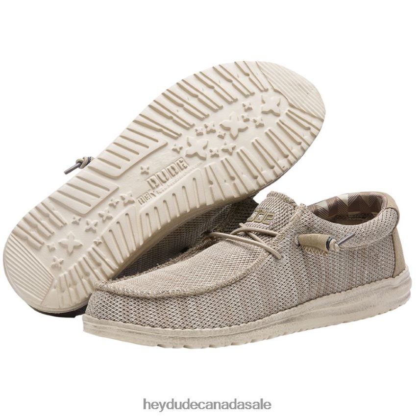 Men Wally Sox Hey Dude Beige Shoes 0D6J4L334