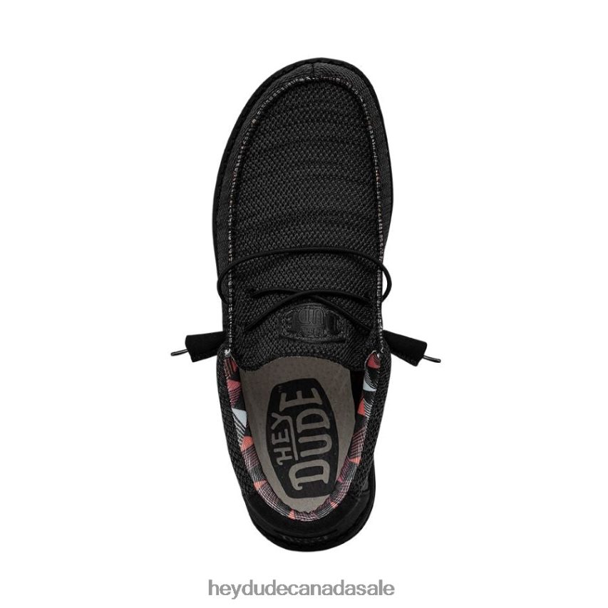 Men Wally Sox Hey Dude Jet Black Shoes 0D6J4L340