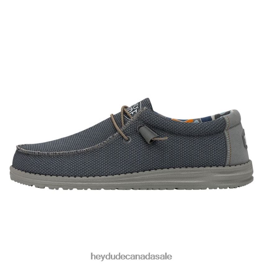 Men Wally Sox Triple Needle Hey Dude Blue Shadow Shoes 0D6J4L441