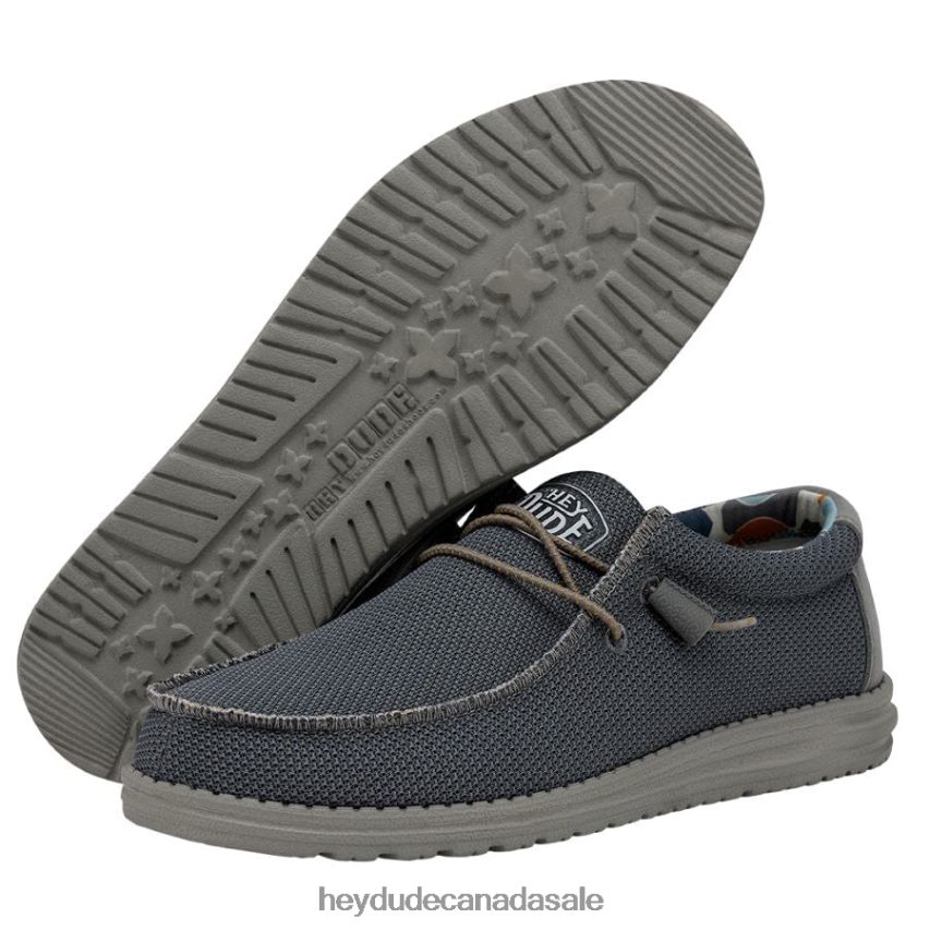 Men Wally Sox Triple Needle Hey Dude Blue Shadow Shoes 0D6J4L441