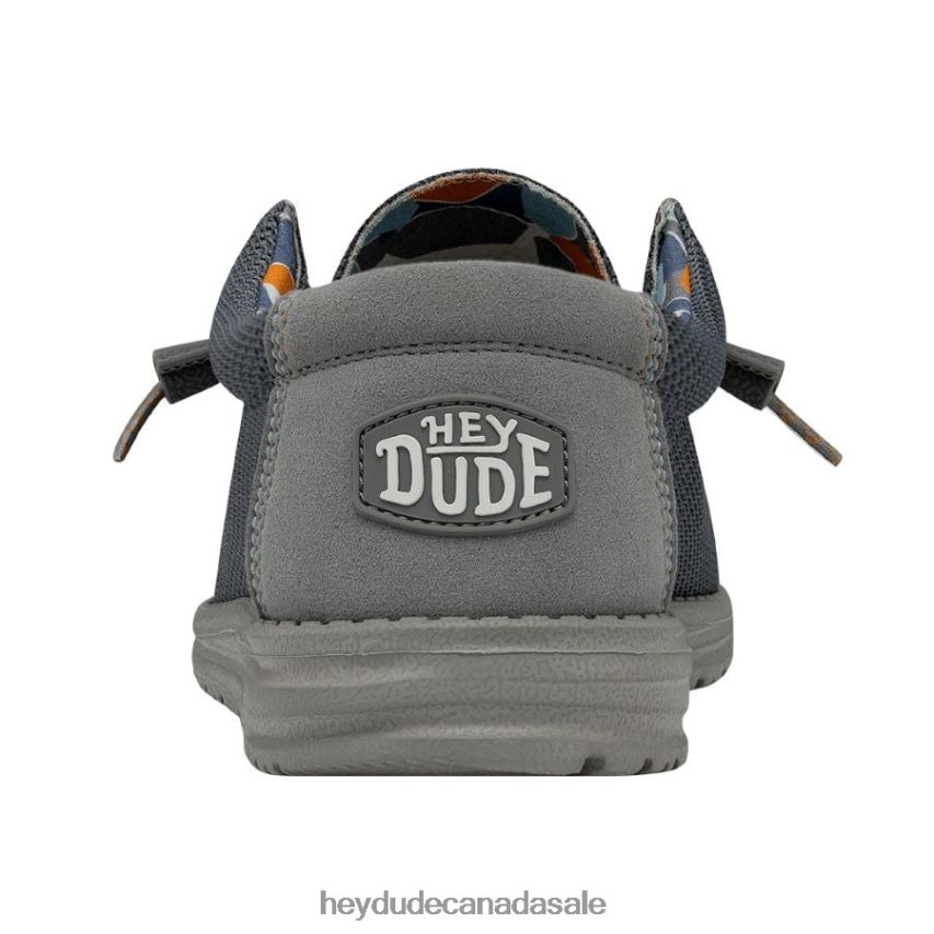 Men Wally Sox Triple Needle Hey Dude Blue Shadow Shoes 0D6J4L441