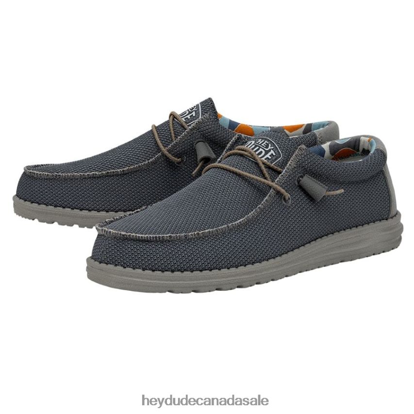 Men Wally Sox Triple Needle Hey Dude Blue Shadow Shoes 0D6J4L474