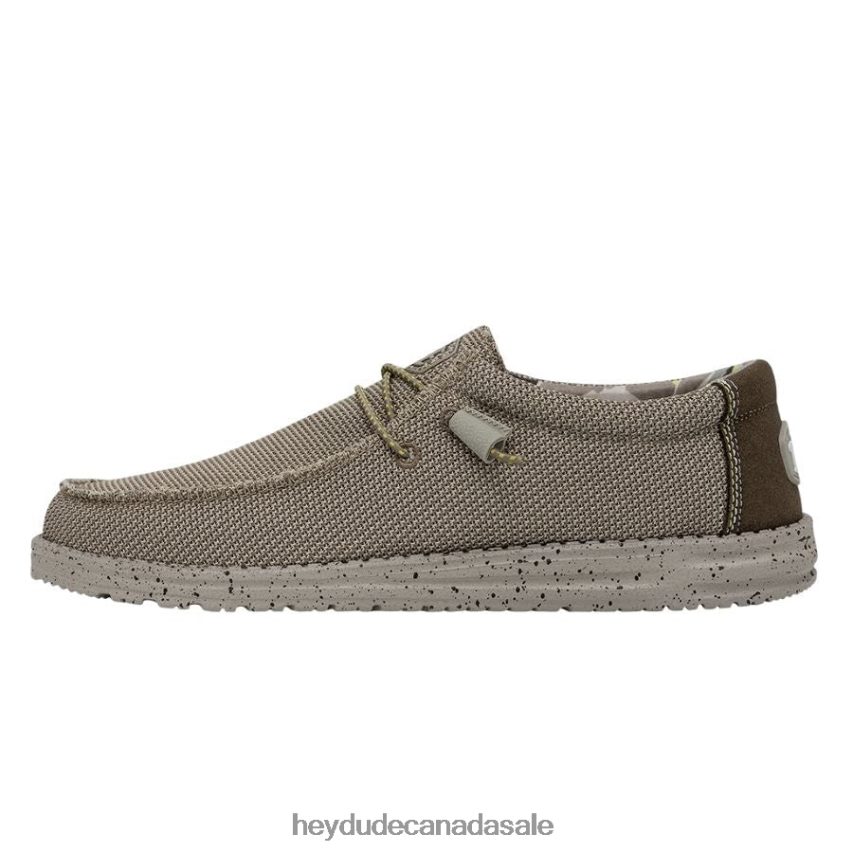 Men Wally Sox Triple Needle Hey Dude Camel Shoes 0D6J4L445