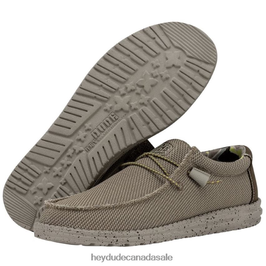 Men Wally Sox Triple Needle Hey Dude Camel Shoes 0D6J4L445