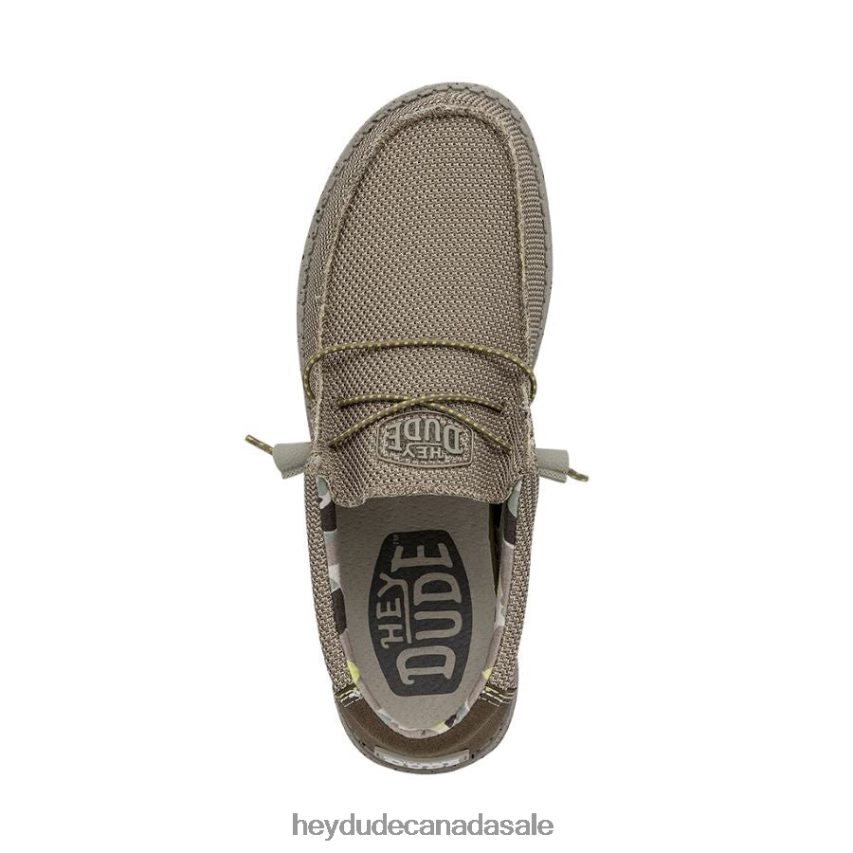 Men Wally Sox Triple Needle Hey Dude Camel Shoes 0D6J4L445