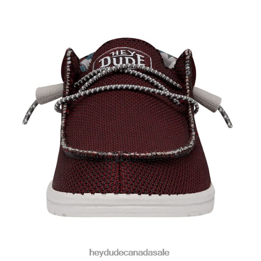 Men Wally Sox Triple Needle Hey Dude Karanda Red Shoes 0D6J4L443