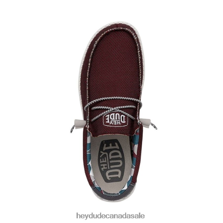 Men Wally Sox Triple Needle Hey Dude Karanda Red Shoes 0D6J4L443