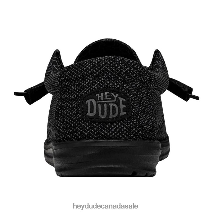 Men Wally Sox Wide Hey Dude Micro Total Black Shoes 0D6J4L295